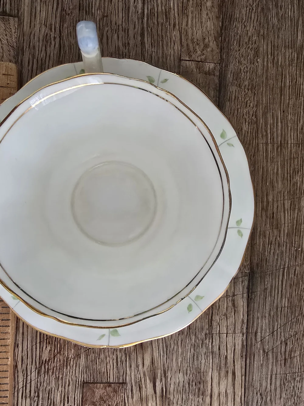 Vintage Adderley Lawley England White, Blue, Gold Bone China Teacup & Saucer Set